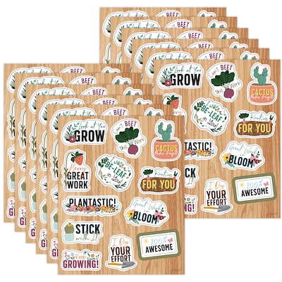 Carson Dellosa Education Grow Together Motivators Shape Stickers, Multicolored, 72/Pack, 12 Packs/Bundle (CD-168324-12)