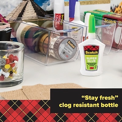 Scotch Single Use Gel Super Glue, 0.17 oz., Clear, 4/Pack (AD119)