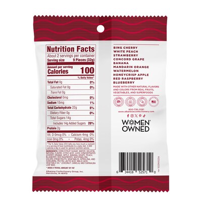 Albanese True to Fruit Variety Fruit Gummies, 2.5 oz., 24/Pack (220-02419)