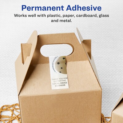 Avery Pearlized Ivory Rectangle Multipurpose Labels, 1.75" x 7.75", Ivory, 500/Box (94232)
