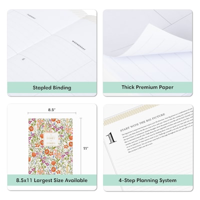 2027 Blue Sky Day Designer 8.5" x 11" Monthly Planner, June Cream (161694)