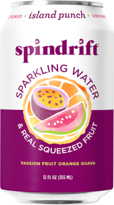 Spindrift Island Punch Flavored Sparkling Seltzer Water, 12 oz., 24 Cans/Carton (SDR14247)