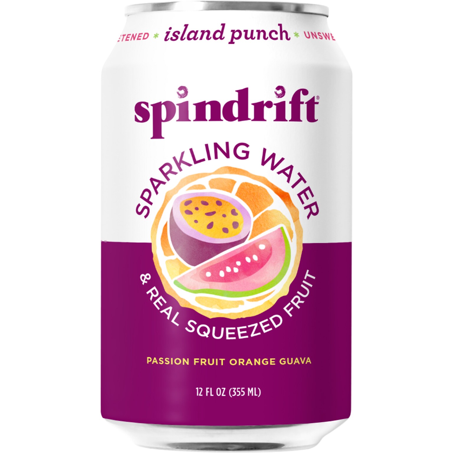 Spindrift Island Punch Flavored Sparkling Seltzer Water, 12 oz., 24 Cans/Carton (SDR14247)