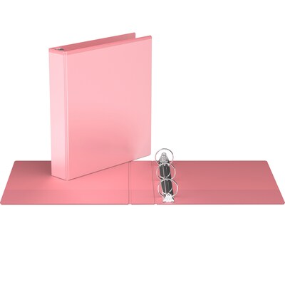 Davis Group, 1.5, 8.5 x 11, Round Ring View Binder, Pastel Color, Blush, 6/Pack (7412-11-06)