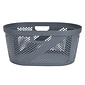 Mind Reader Wide Plastic Laundry Basket, Gray (HHAMP40-GRY)