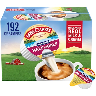 Land OLakes Mini-Moos Half and Half Liquid Creamer, 0.28 oz., 192/Carton (ORG100718)