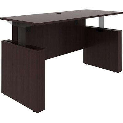 Lorell Essentials 72"W Sit to Stand Workstations Desk, Espresso Brown (LLR69643)
