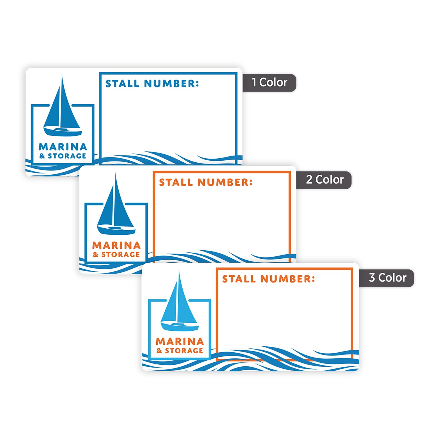 Custom Print Outdoor Label, 2 x 4 Rectangle, 1 Standard Color, 1-Sided, 250 Labels/Roll