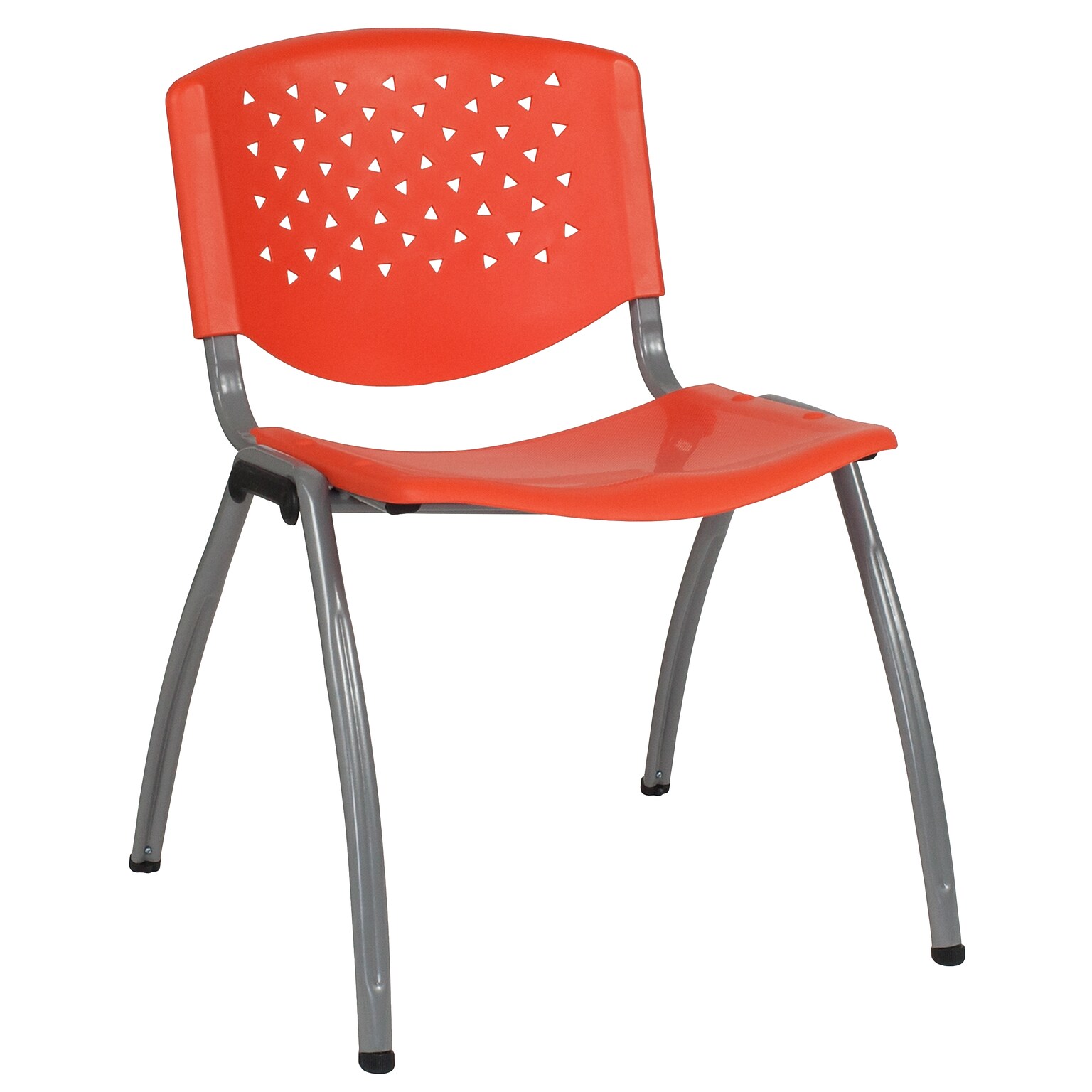 Flash Furniture HERCULES Series Plastic Stack Chair, Orange (RUTF01AOR)