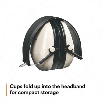 Peltor Optime 95 Folding Over-the-Head H6F/V Earmuffs, NRR 95 dB, Beige (MMMH6FV)