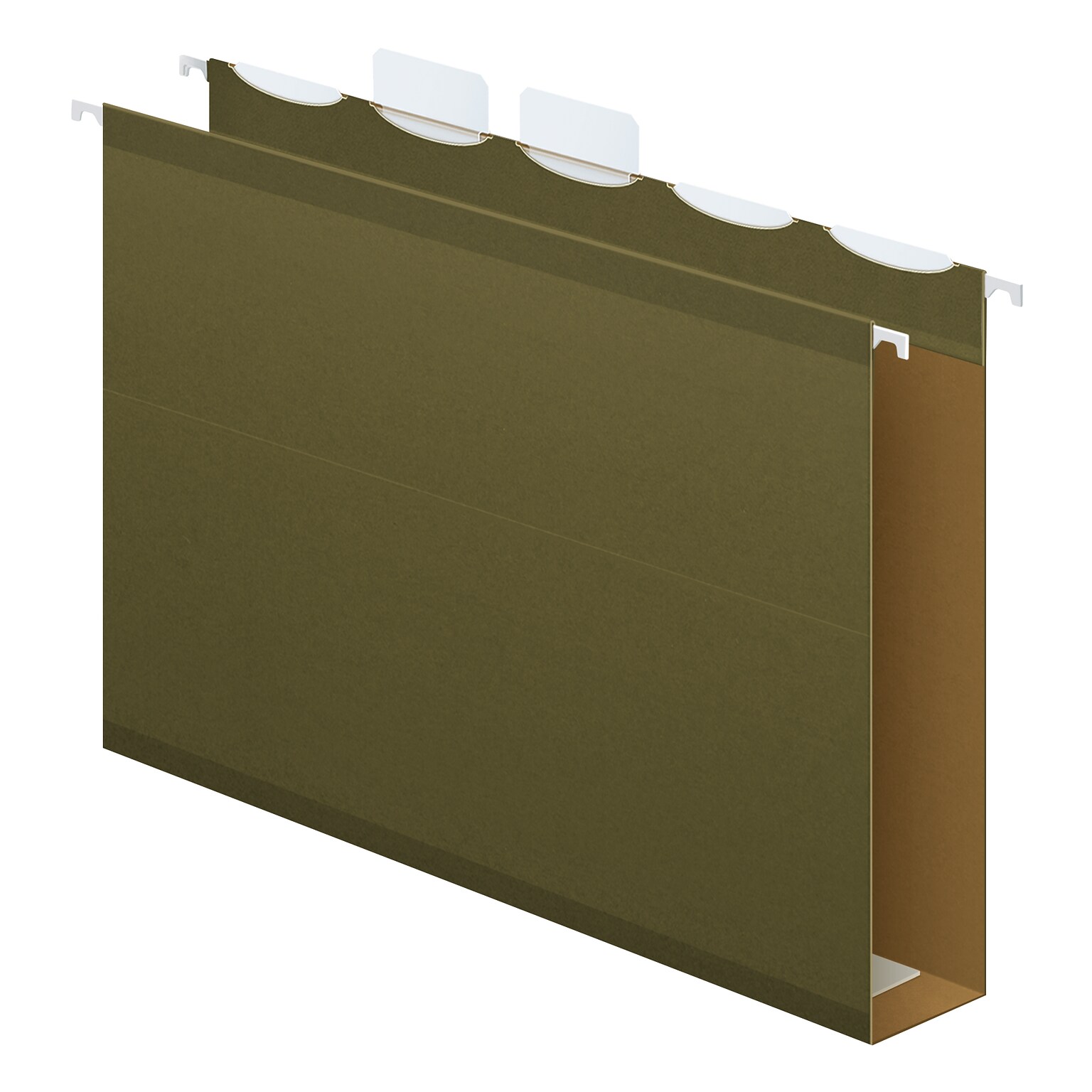 Pendaflex Ready-Tab Premium Reinforced Box Bottom Hanging File Folder, 5-Tab, Letter, Green, 20/Box (42701EE)