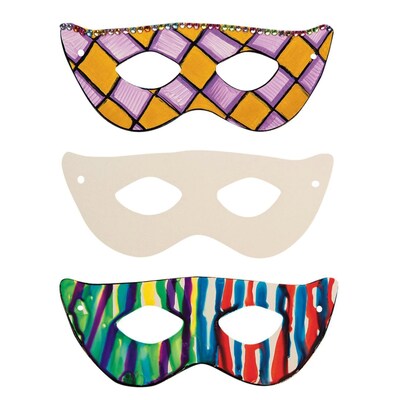 S&S Cardstock Half Masks, 24/Pack (PE1330)