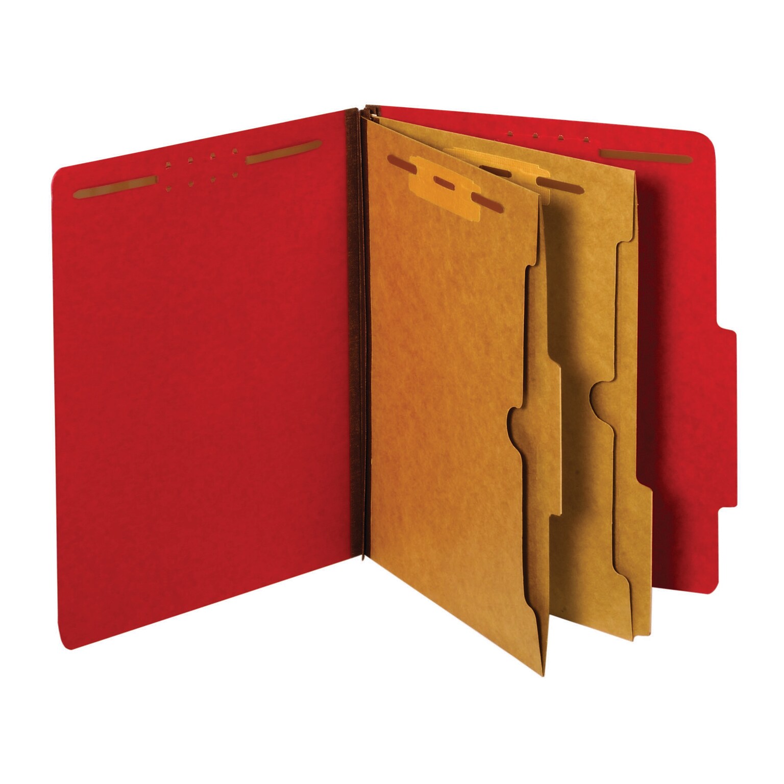 Pendaflex Classification Folder, 2-Dividers, 2 1/2 Expansion, Letter Size, Bright Red, 10/Box (24082P)