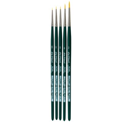 da Vinci NOVA Mixed Media Synthetic Bristle, Round Miniature Brushes, 5/Pack (DVXVA42370)
