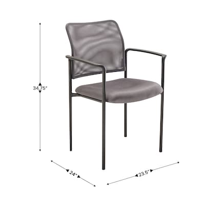 Flash Furniture Jana Mesh Reception Side Stacking Chair, Gray (GO5162GRY)