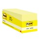 Post-it Notes, 3" x 3", Canary Collection, 90 Sheet/Pad, 24 Pads/Pack (65424CP)