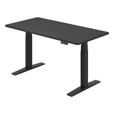 FlexiSpot E7 Commercial 60W Electric Rectangular Adjustable Standing Desk, Black (E7BCOM6030-B)