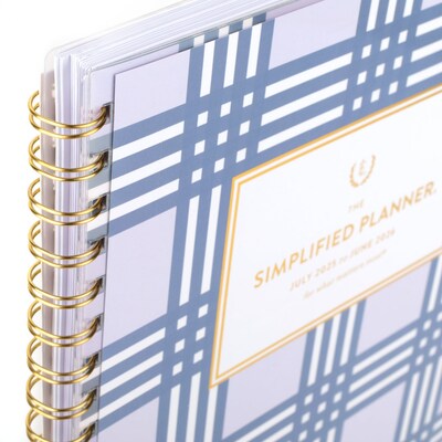 2025-2026 AT-A-GLANCE Simplified by Emily Lilac Plaid 8.5" x 11" Academic Weekly & Monthly Planner, Poly Cover (EL39-901A-26)