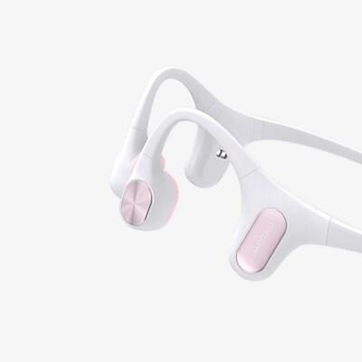 Mojawa Run Air/Mojo 2 Wireless Bone-Conduction Open-Ear Waterproof Headphones, Bluetooth, White (RA-