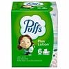 Puffs Plus Lotion Facial Tissue, 2-ply, 124 Tissues/Box, 6 Boxes/Pack (39383)