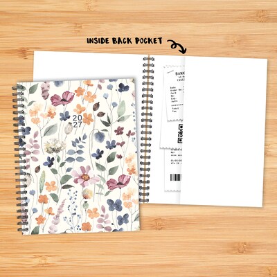 2027 Willow Creek Garden Botanical 8.5" x 11" Calendar Year Weekly & Monthly Standard Planner, Assorted Colors (66850)