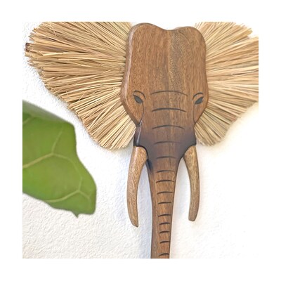 Crane Baby Kendi Elephant Wall Décor, 23.5 x 3 (BC-120WD-3)