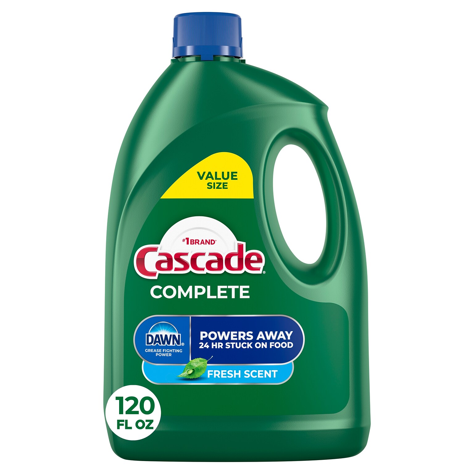 Cascade Complete Dishwashing Detergent Gel, Fresh Scent, 120 oz., 4/Carton (53987)