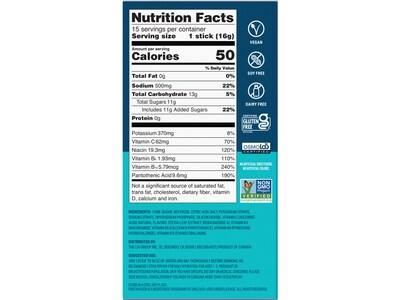 LIQUID I.V. Hydration Multiplier Popsicle Firecracker Electrolyte Drink Mix, 0.56 oz., 15 Sticks/Pack (LVM-1521)