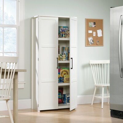 Sauder HomePlus 69"H Storage Cabinet with 4 Shelves, White (424001)