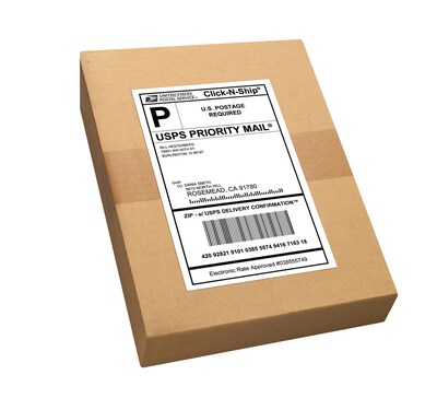 Avery Laser/Inkjet Shipping Labels, 5-1/2" x 8-1/2", White, 2 Labels/Sheet, 250 Sheets/Box (95930)