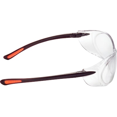 Global Industrial Frameless Safety Glasses, Side Shields, Anti-Fog, Clear Lens, Black Frame (708404C