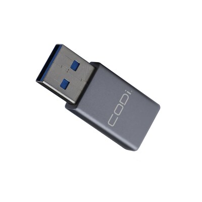 CODi USB A to USB C Adapter, Female to Male, Silver (ADP-AC10)