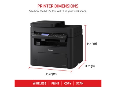 Canon imageCLASS MF273dw Wireless Black & White All-in-One Laser Printer (5621C011)