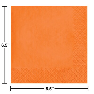 Creative Converting Touch of Color Napkins, 2-ply, Sunkissed Orange, 600/Carton (139352135)