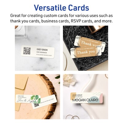 Avery Business Cards, 1" x 3", Matte Ivory, 800/Box (95284)