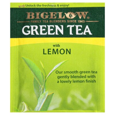 Bigelow Green with Lemon Tea Bags, 28/Box (RCB10346)