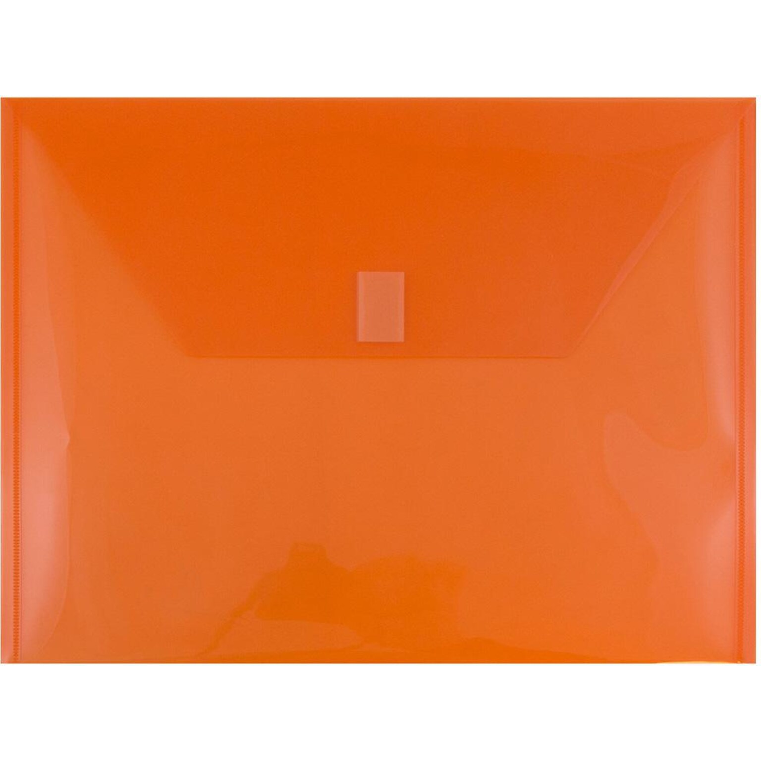 JAM Paper Premium Plastic Document File, Letter, Orange, 3/Pack (218V0ORX3)