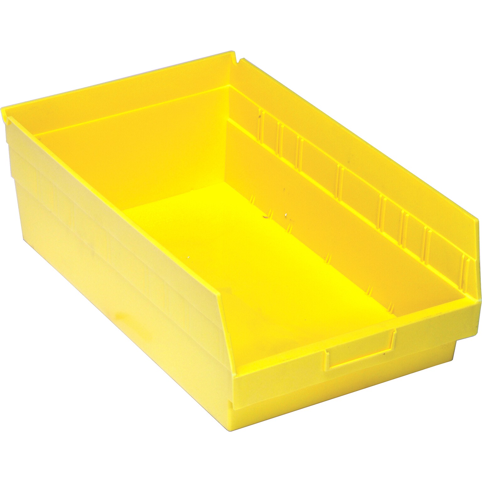 Quantum Storage Systems Store-More Medium Plastic Bin, 6 x 11.13 x 17.88, Yellow, 8/Carton (QSB210YLCS)