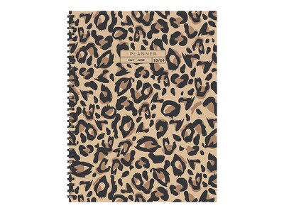 2023-2024 TF Publishing Animal Print 9 x 11 Academic Weekly & Monthly Planner, Paperboard Cover, Brown/Black (AY24-9700)