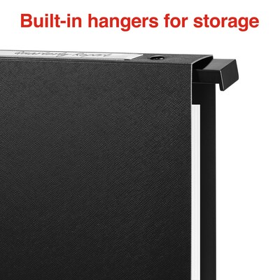 Staples 1" 3-Ring Hanging Binders, Black (ST62617)