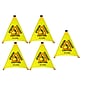 Alpine Industries Wet Floor Cone Sign, 20"H, Yellow, 5/Pack (498-20-5pk)