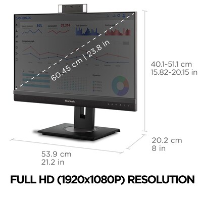ViewSonic 24" 60 Hz LED Monitor, Black (VG2456V)
