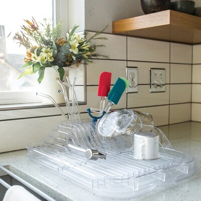 Better Houseware Plastic Dish Rack, Clear (BTH3421)
