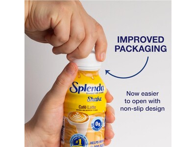 Splenda Diabetes Care Sugar-Free Café Latte Shake, 8 oz., 24 Bottles/Carton (SP20252490)