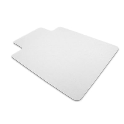 Floortex Valuemat Vinyl Hard Floor Chair Mat with Lip, 47 x 35, Clear (FR129017LV)