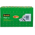 Scotch Magic Tape, Invisible, Refill, 3/4 in x 900 in, 20 Tape Rolls, Home Office and Back to School