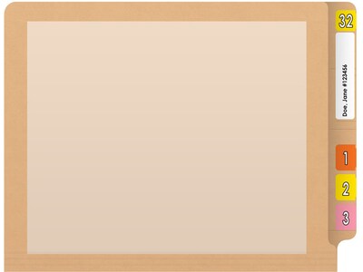 Medical Arts Press Reinforced End Tab File Folder, Straight-Cut, Letter Size, Manila/Tan, 50/Box (S-09473-TAN)