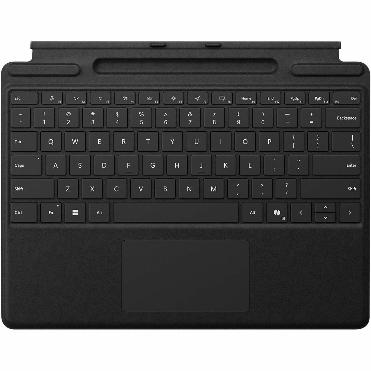 Microsoft Surface Pro Alcantara 13 Keyboard Cover with Pen Storage for Surface Pro 8, 9 & 11th Edition, Black (8XA-00191)