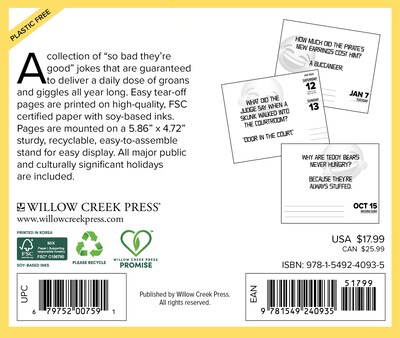 2025 Willow Creek LOL Jokes 6 x 5.5 Day-to-Day Calendar (40935)