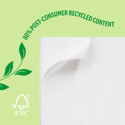 Perk™ ECO Recycled Lunch Napkin, 1-ply, White, 400 Napkins/Pack (CW20179)